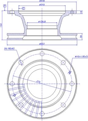 FTE BS4652 - Тормозной диск unicars.by