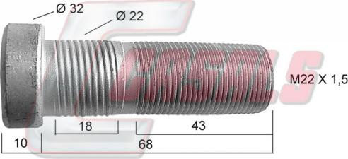 Casals 21462 - Шпилька ступицы колеса unicars.by