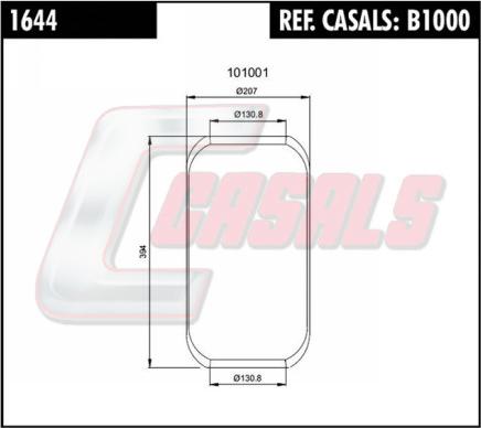 Casals B1000 - Кожух пневматической рессоры unicars.by