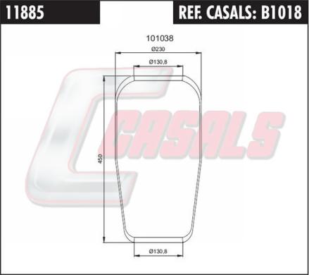 Casals B1018 - Кожух пневматической рессоры unicars.by