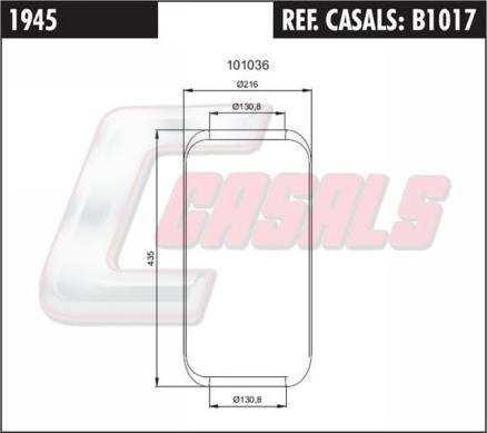 Casals B1017 - Кожух пневматической рессоры unicars.by