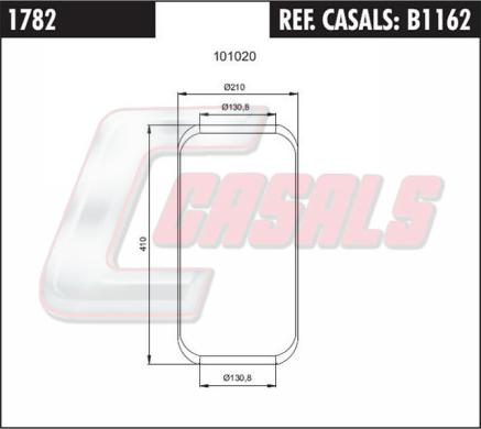 Casals B1162 - Кожух пневматической рессоры unicars.by