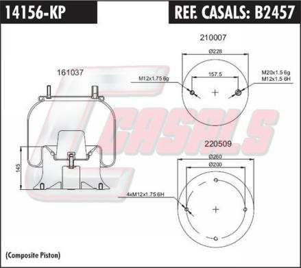 Casals B2457 - Кожух пневматической рессоры unicars.by