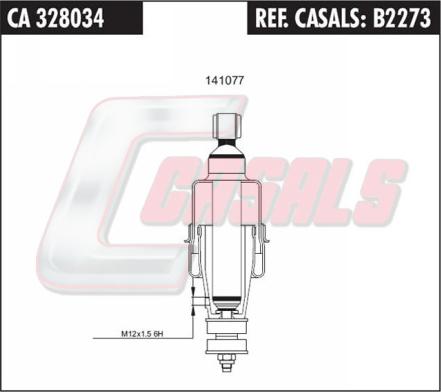 Casals B2273 - Гаситель, крепление кабины unicars.by