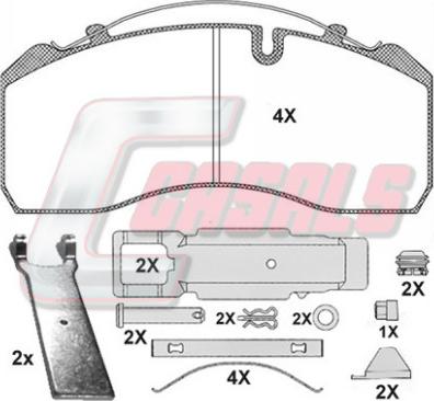 FTE BL1749C4 - Тормозные колодки, дисковые, комплект unicars.by