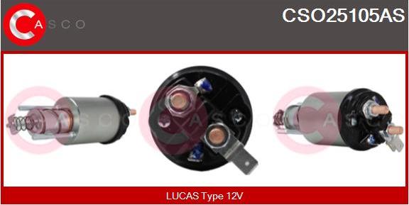 Casco CSO25105AS - Тяговое реле, соленоид, стартер unicars.by