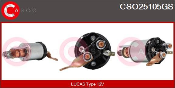 Casco CSO25105GS - Тяговое реле, соленоид, стартер unicars.by