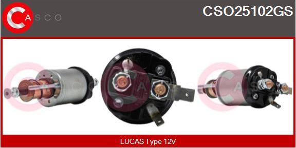 Casco CSO25102GS - Тяговое реле, соленоид, стартер unicars.by