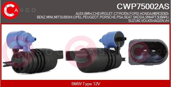 Casco CWP75002AS - Водяной насос, система очистки окон unicars.by