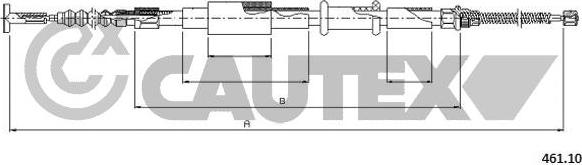 Cautex 760993 - Тросик, cтояночный тормоз unicars.by