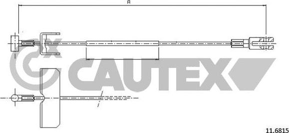 Cautex 761880 - Тросик, cтояночный тормоз unicars.by