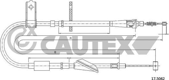 Cautex 762664 - Тросик, cтояночный тормоз unicars.by