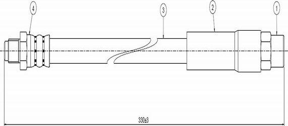 CAVO C800 095B - Тормозной шланг unicars.by