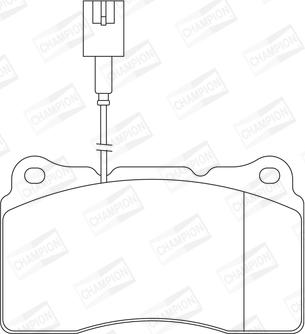 Champion 571952CH - Тормозные колодки, дисковые, комплект unicars.by