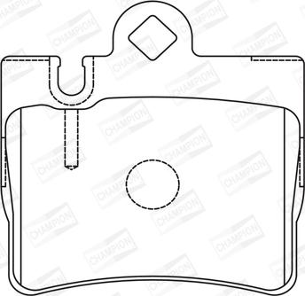 Champion 571962CH - Тормозные колодки, дисковые, комплект unicars.by