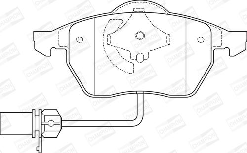 Champion 571982CH - Тормозные колодки, дисковые, комплект unicars.by