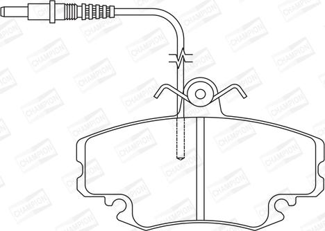 Champion 571405CH - Тормозные колодки, дисковые, комплект unicars.by