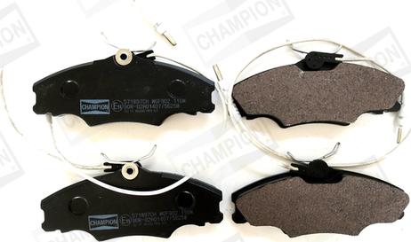 Champion 571897CH - Тормозные колодки, дисковые, комплект unicars.by