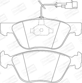 Champion 571884CH - Тормозные колодки, дисковые, комплект unicars.by