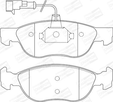 Champion 571883CH - Тормозные колодки, дисковые, комплект unicars.by