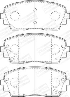 Champion 573420CH - Тормозные колодки, дисковые, комплект unicars.by