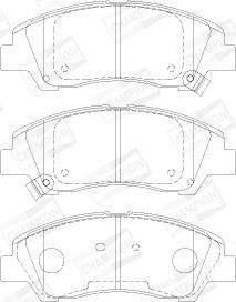 Champion 573691CH - Тормозные колодки, дисковые, комплект unicars.by