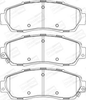 Champion 573686CH - Тормозные колодки, дисковые, комплект unicars.by