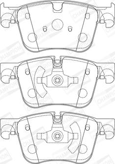 Champion 573621CH - Тормозные колодки, дисковые, комплект unicars.by