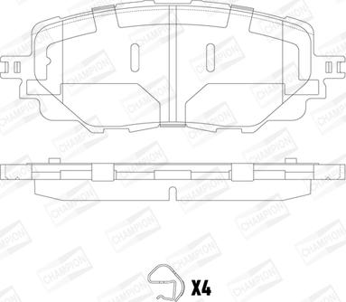 Champion 573677CH - Тормозные колодки, дисковые, комплект unicars.by