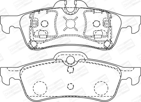 Champion 573056CH - Тормозные колодки, дисковые, комплект unicars.by