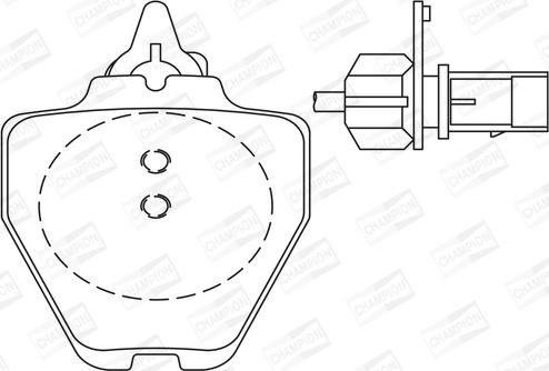 Champion 573064CH - Тормозные колодки, дисковые, комплект unicars.by