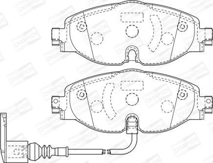 Champion 573390CH - Тормозные колодки, дисковые, комплект unicars.by