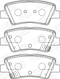 Champion 573369CH - Тормозные колодки, дисковые, комплект unicars.by