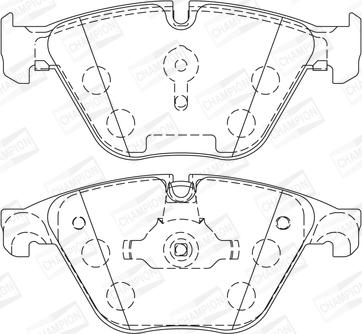 Champion 573305CH - Тормозные колодки, дисковые, комплект unicars.by