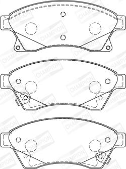 Champion 573332CH - Тормозные колодки, дисковые, комплект unicars.by