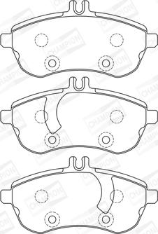 Champion 573257CH - Тормозные колодки, дисковые, комплект unicars.by