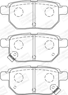 Champion 572591CH - Тормозные колодки, дисковые, комплект unicars.by