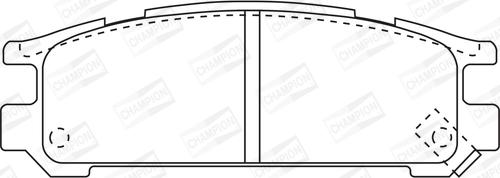 Champion 572197CH - Тормозные колодки, дисковые, комплект unicars.by