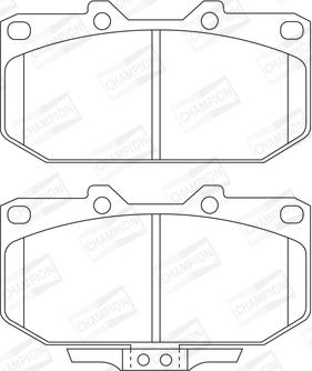 Champion 572252CH - Тормозные колодки, дисковые, комплект unicars.by