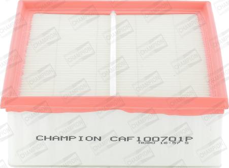 Champion CAF100701P - Воздушный фильтр, двигатель unicars.by