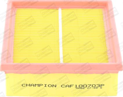 Champion CAF100703P - Воздушный фильтр, двигатель unicars.by