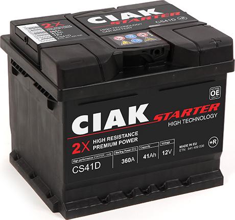 CIAKStarter CS41D - Стартерная аккумуляторная батарея, АКБ unicars.by