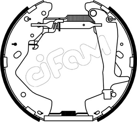 Cifam 151-537 - Комплект тормозных колодок, барабанные unicars.by