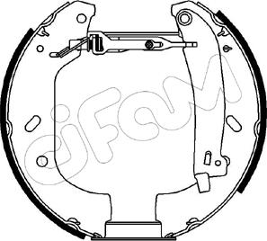 Cifam 151-066 - Комплект тормозных колодок, барабанные unicars.by