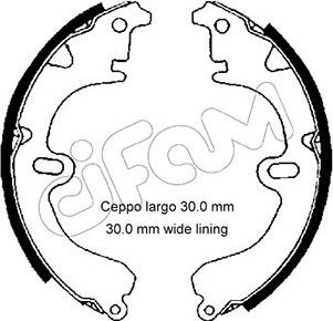 Cifam 153-419 - Комплект тормозных колодок, барабанные unicars.by