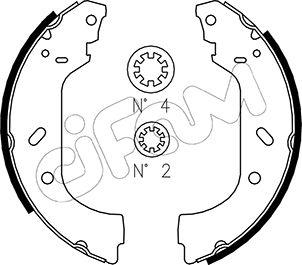 Cifam 153-074 - Комплект тормозных колодок, барабанные unicars.by