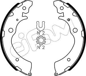 Cifam 153-154 - Комплект тормозных колодок, барабанные unicars.by