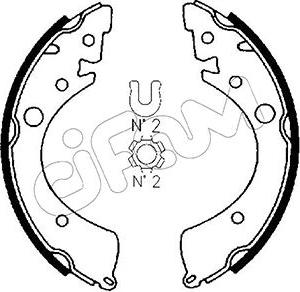 Cifam 153-151 - Комплект тормозных колодок, барабанные unicars.by