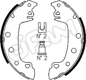 Cifam 153-340 - Комплект тормозных колодок, барабанные unicars.by