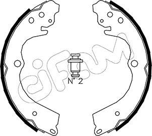 Cifam 153-384 - Комплект тормозных колодок, барабанные unicars.by